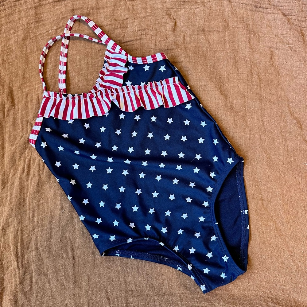 Gymboree Navy and Red Starry Kids One Piece